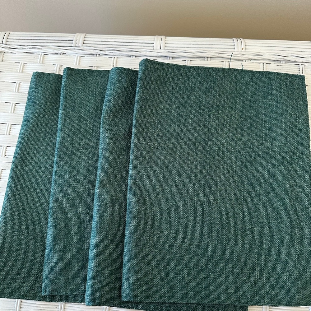 Forest Green linen like placements